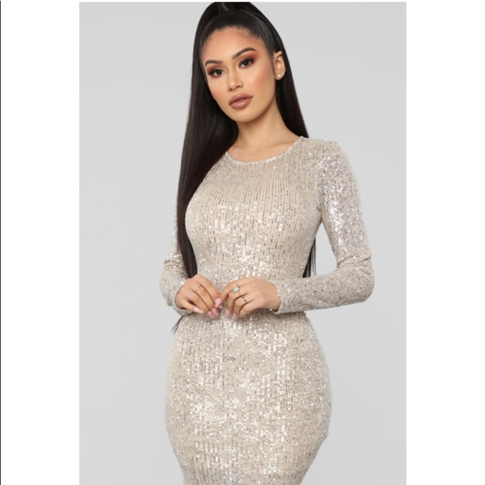 Fashion Nova Shine Like The Night Sequin Dress